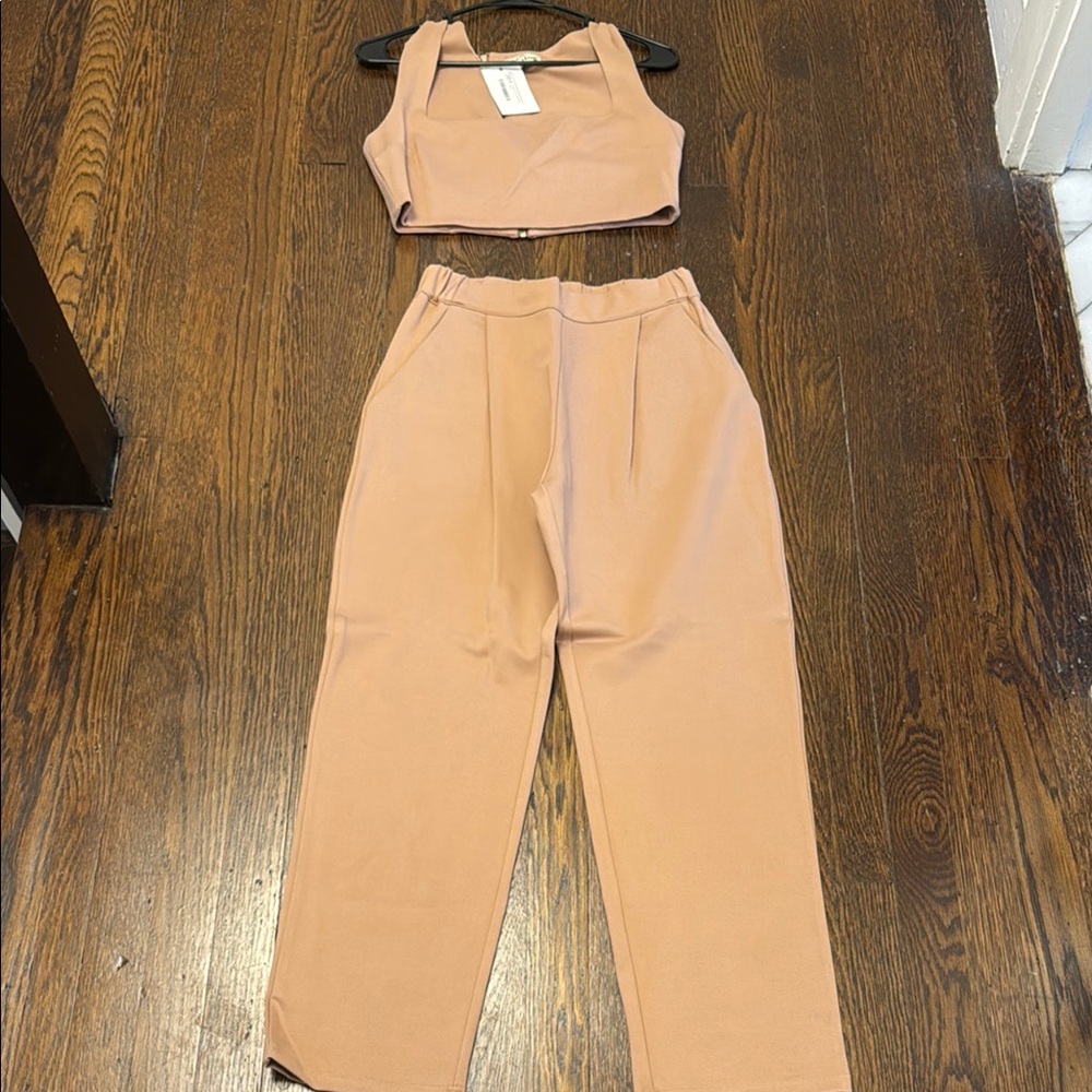 Stylish Tan Women's Two piece set